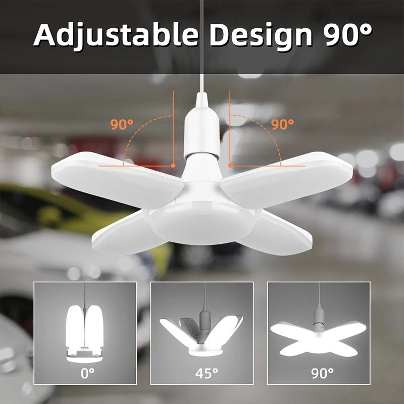 Led Ceiling Fan Lamp 30W 45W 60W Household Ceiling Lamp Indoor Kitchen Decoration Fan Leaf Globe