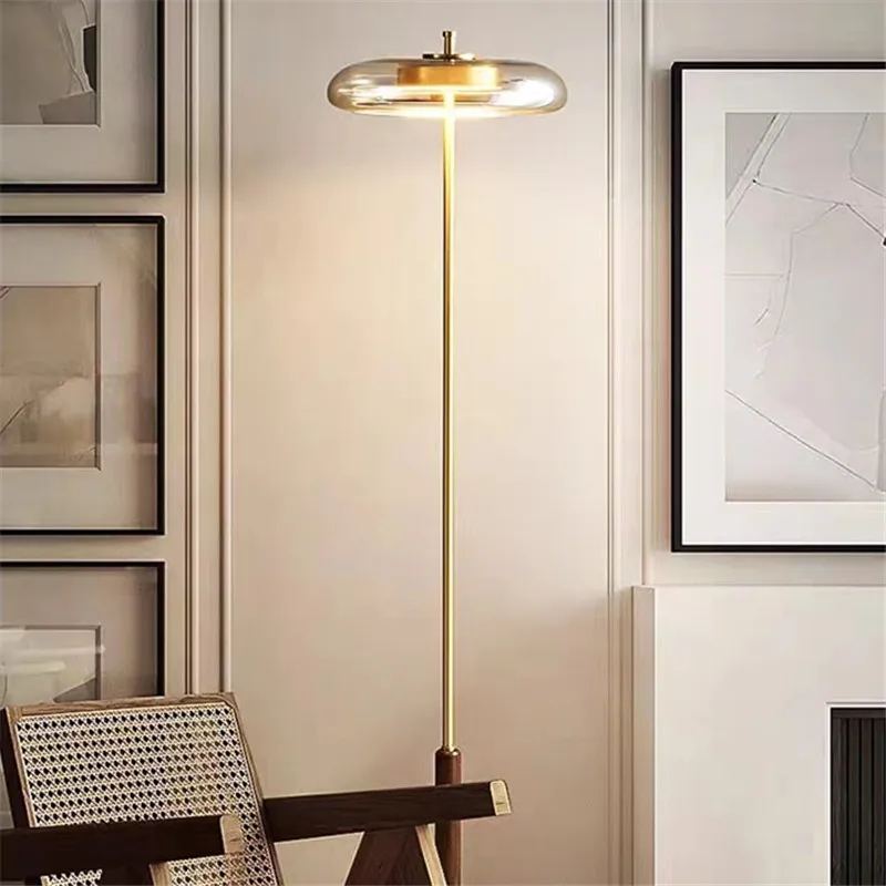 Vintage walnut wood Table Lamp Luxury led Brass lamp Gold Art Mushroom Light For Bedroom Living Room Study Bedside Lamps