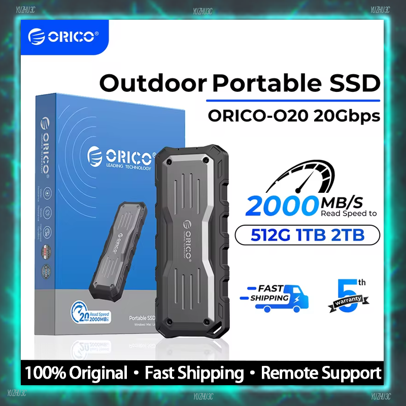 ORICO O20 Outdoor Rugged Portable External Hard Drive HDD SSD 1TB 2TB 4TB – IP66 Waterproof Dustproof Shockproof USB 3.0 Storage