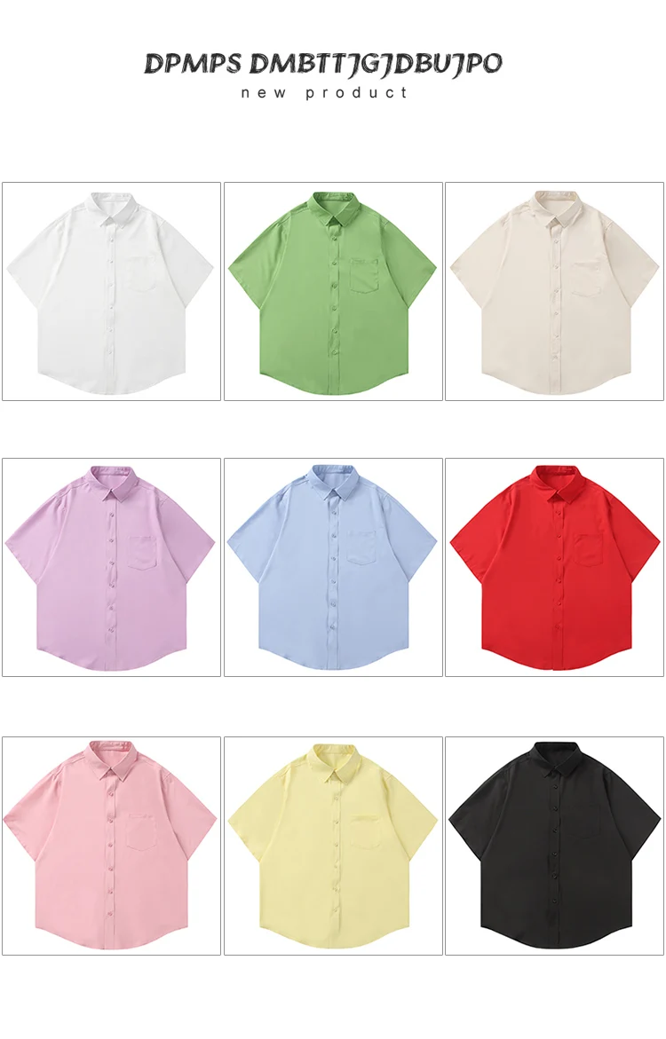 Description Picture 5 of itemMen's White Shirts Short Sleeve Casual Button Down Shirt for Men Beach Summer Clothing