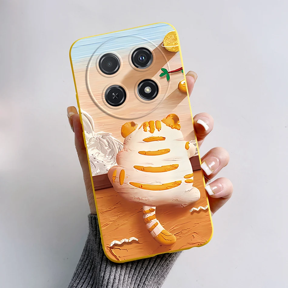 Cute Cartoon Cat Silicone Back Cover - Soft Protective Case