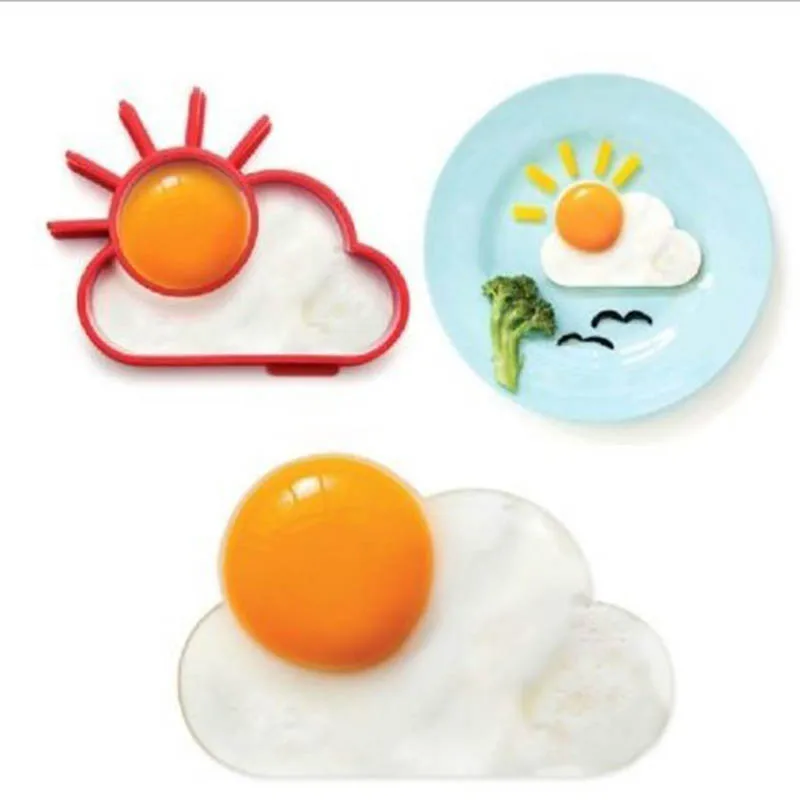 Breakfast Omelette Mold Silicone Egg Pancake Ring Shaper Cooking Tool DIY Kitchen Accessories Gadget Plastic Egg Separator
