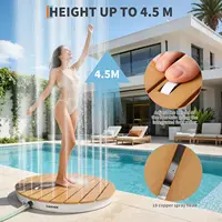 Arroseur de piscine extérieur de 70 cm, douchette de piscine à hauteur réglable activée par le pied avec filtre, arroseur de jardin antidérapant 4