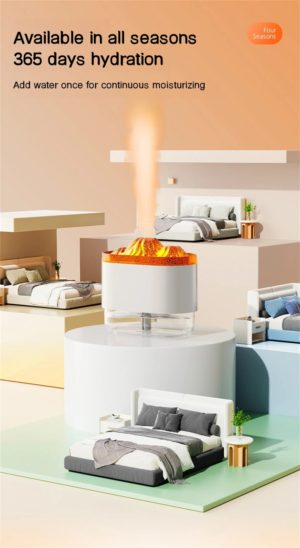 aromaterapia com luz ambiente, Ultrasonic Mist Maker,