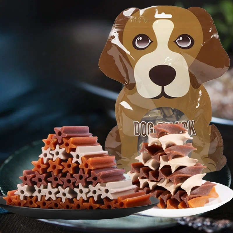 Dog Snacks Dog Double Teeth Grinding Stick Bite Resistant Training Bones Clean Teeth Bones for Medium and Large Dogs Teddy