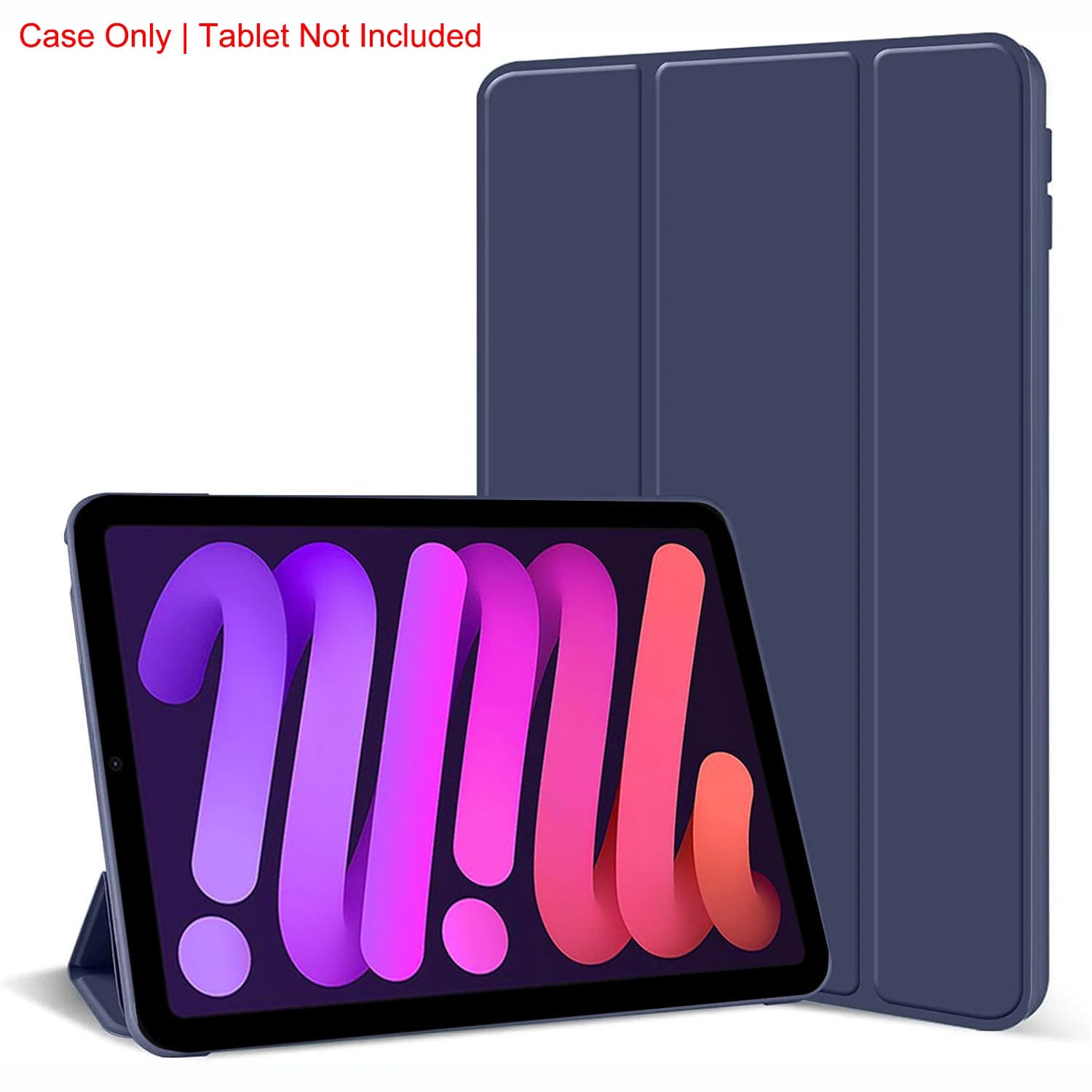 iPad Mini 6 7 (A17 Pro) 8.3'' 2024 2021 A2568 A2995/A2996 için Üç Katlı Kılıf, Manyetik Standlı PU Deri Koruyucu Kılıf