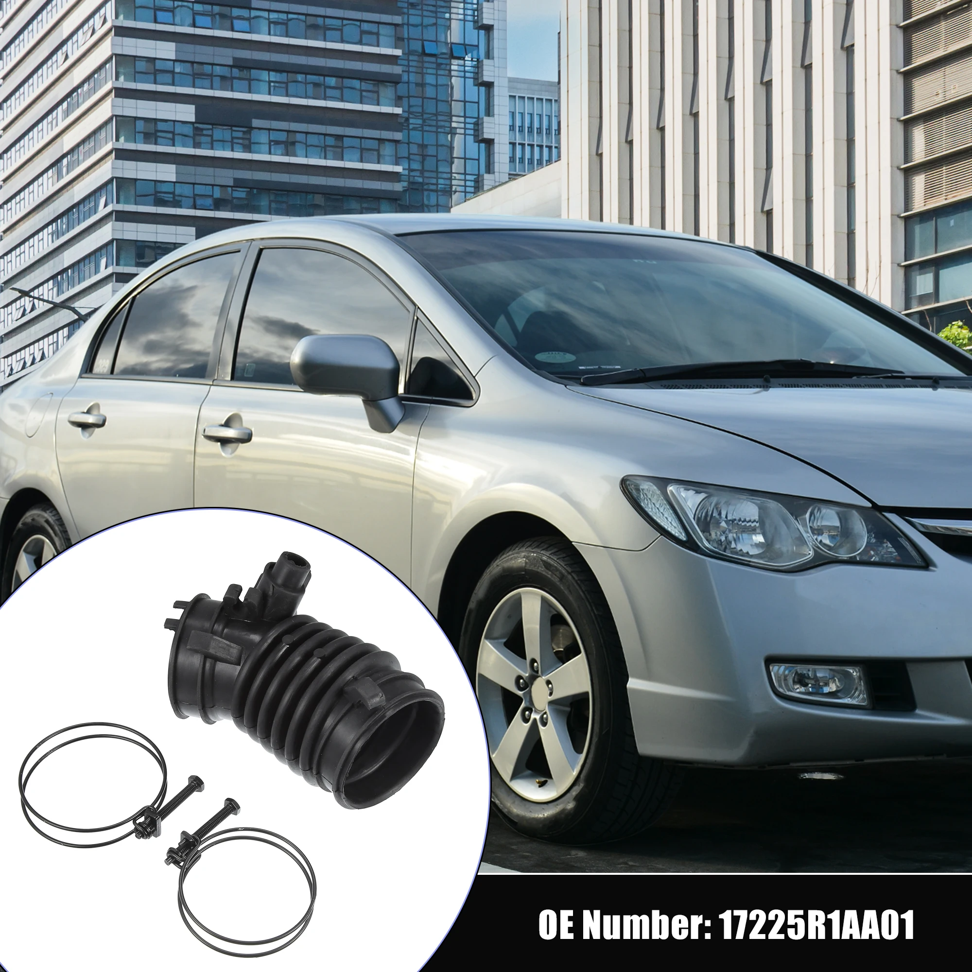 

Впускной шланг UXCELL No.17225R1AA01 для воздухоочистителя с зажимами для Honda Civic 1.8L 2012-2015 для Acura Ilx 2.0L 2013-2015