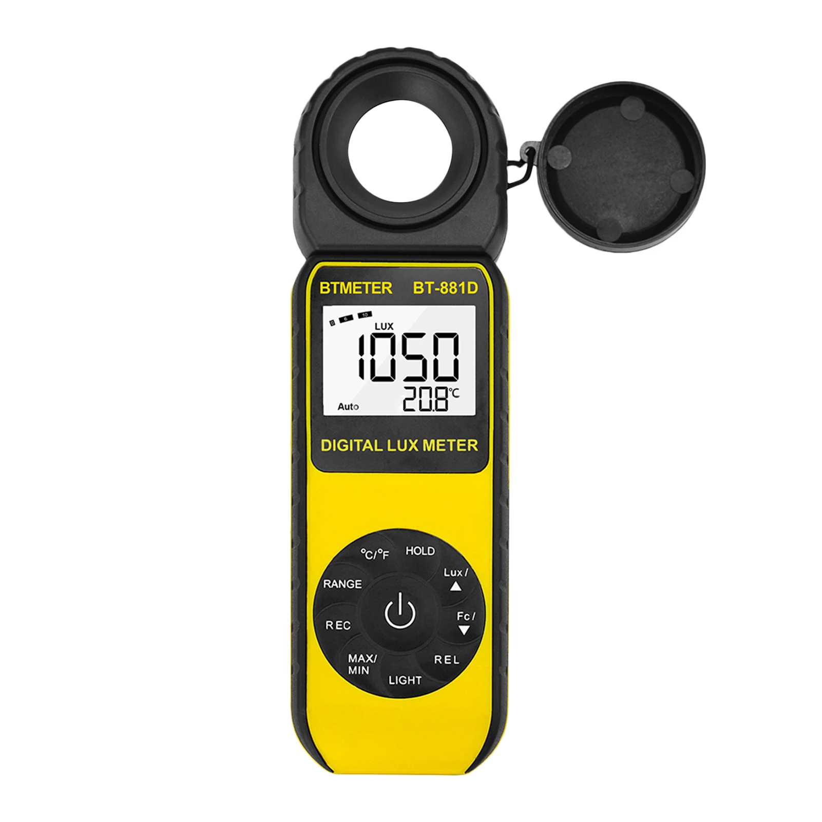 Digital Light Meter Bt 1d With 0 01 400 000 Lux 1 40 000 Fcmeasuring Ranges For Led Lights And Plants Lumen Meter Aliexpress
