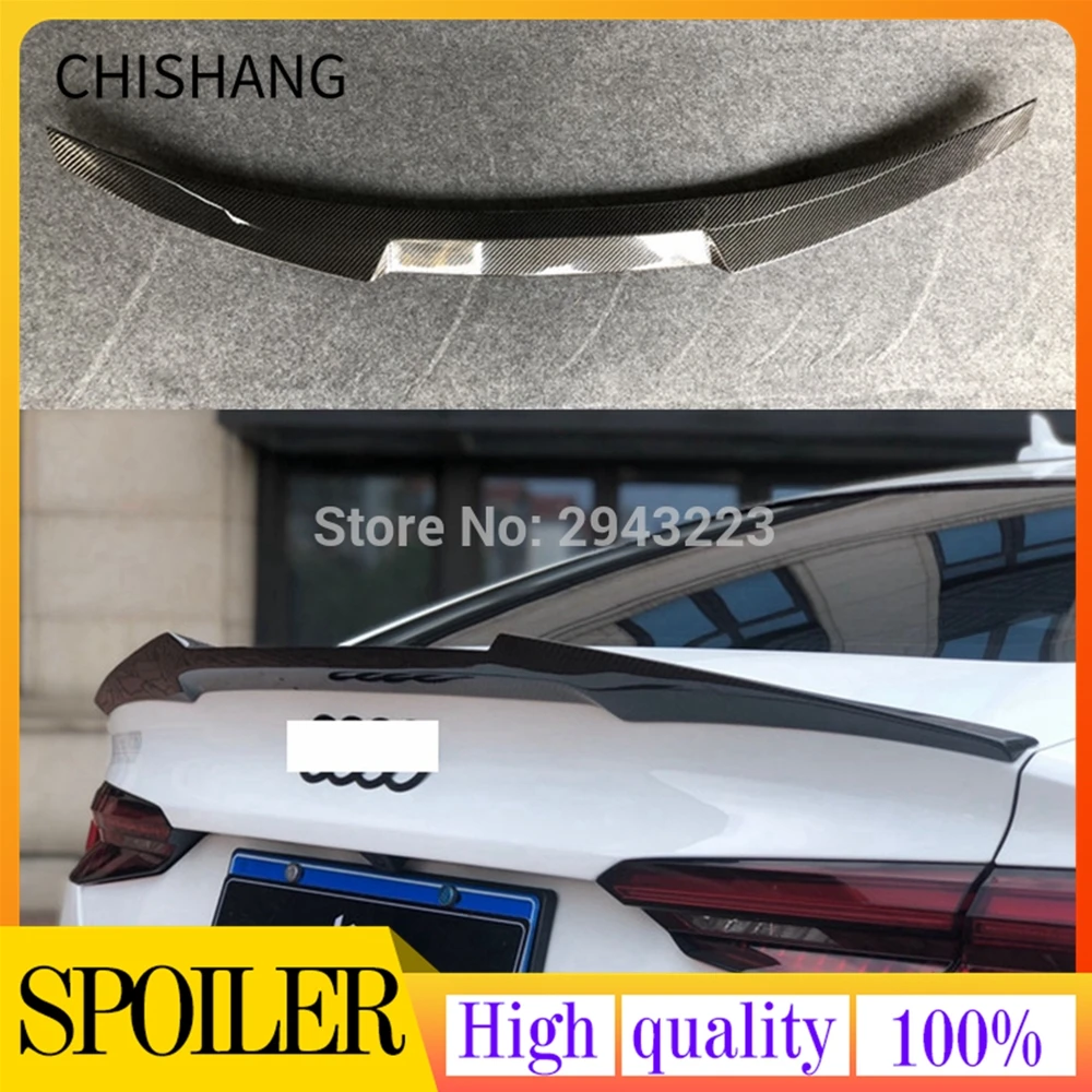 

Car Styling For Audi A5 S5 RS5 Sportback 2017-2020 High Quality Carbon Fiber Rear Trunk Boot Lip Roof Spoiler Wing