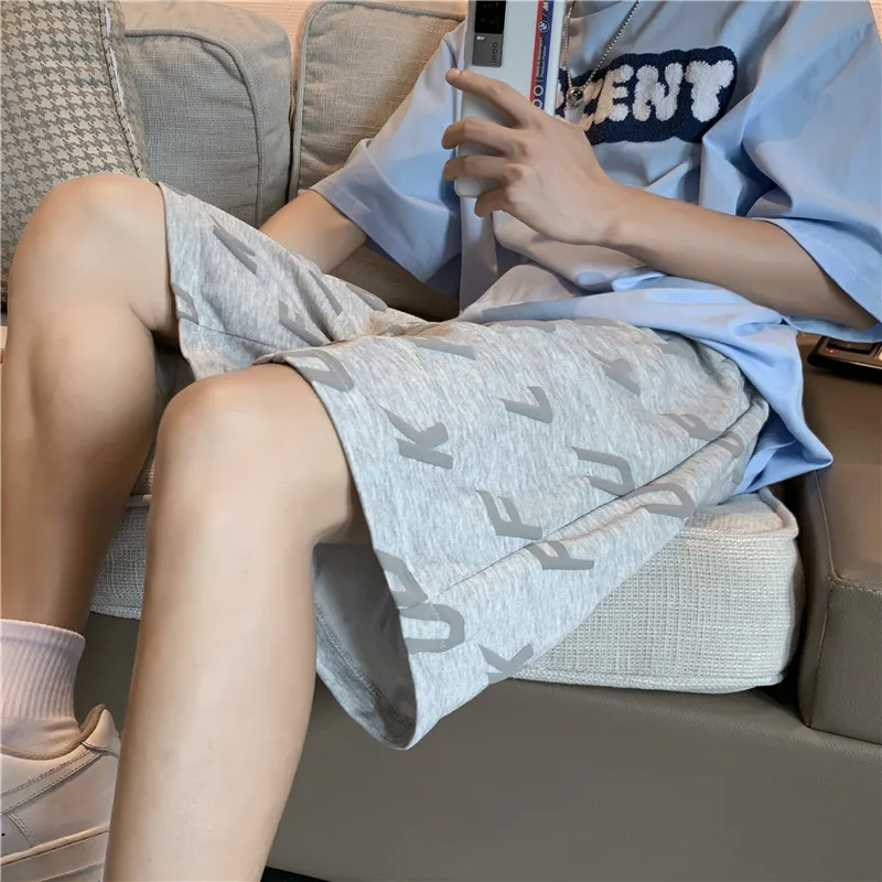 Men Boy Letters Print Hip Hop Relax Shorts Home Streetwear Loose Loungwear BF Basketball Fitness Beach Party Club Holiday Shorts