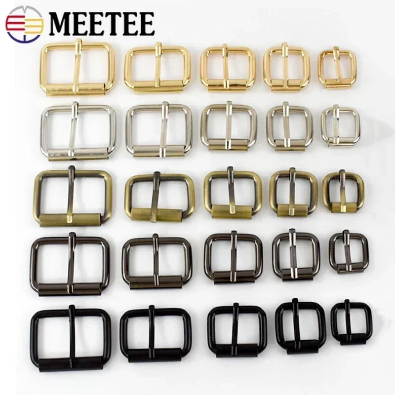 10/20Pcs 13-38mm Metal Pin Buckles Bag Strap Adjust Belt Dog Collar Clasp Chain Rectangle Ring Shoes Leather Hook Accessories