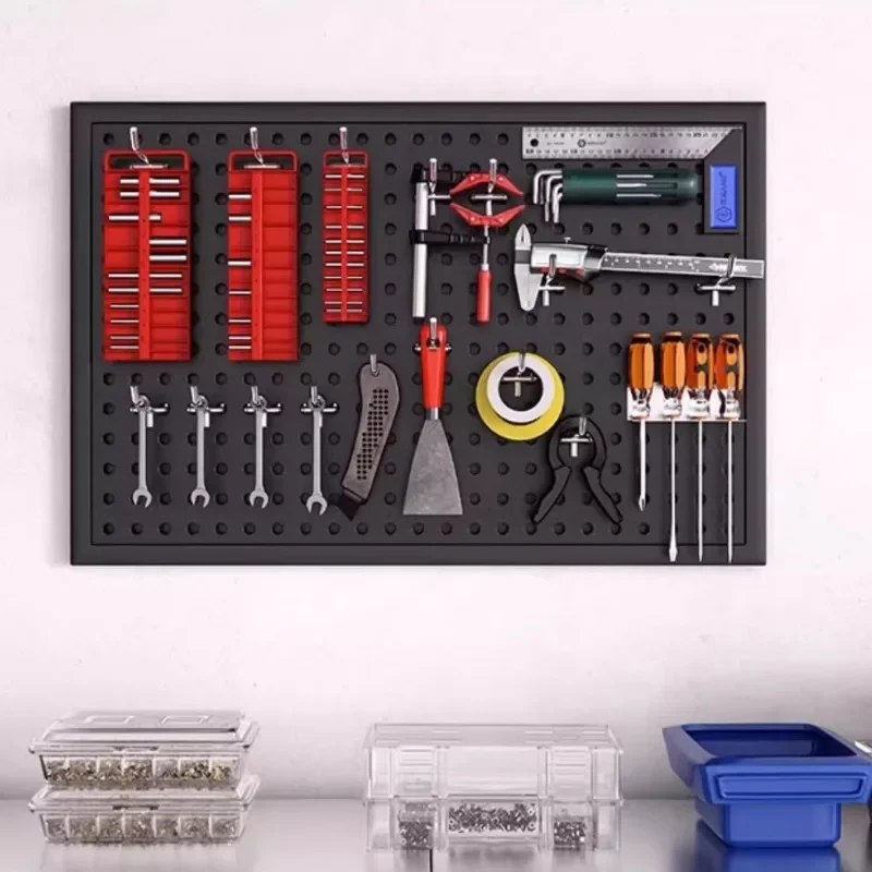 Metal Tools Wall Hole Plate Universal Wall Hanging Tool Storage Plate Portable Tool Organizer Packaging Hole Board Shelfs 4