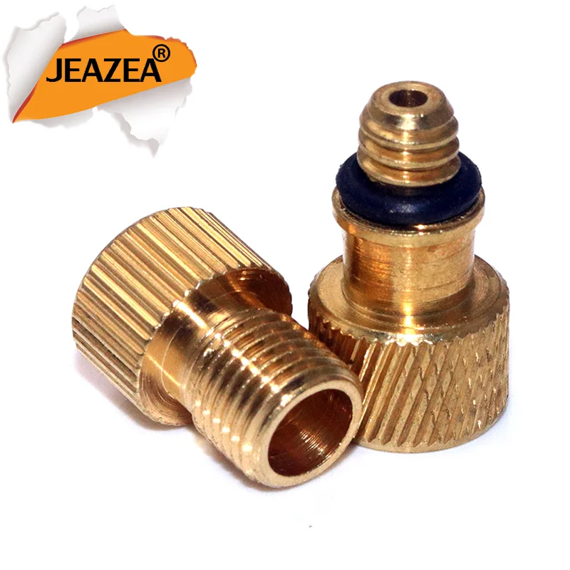 JEAZEA 5PCS Car Auto Brass Micro Set Tyre Wheel Tire Air Chuck Inflator Pump Valve Clip Clamp Connector Adapter