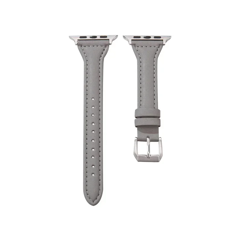 Slim Leather Strap For Apple Watch Band 41mm 40mm 38mm thumbnail 11
