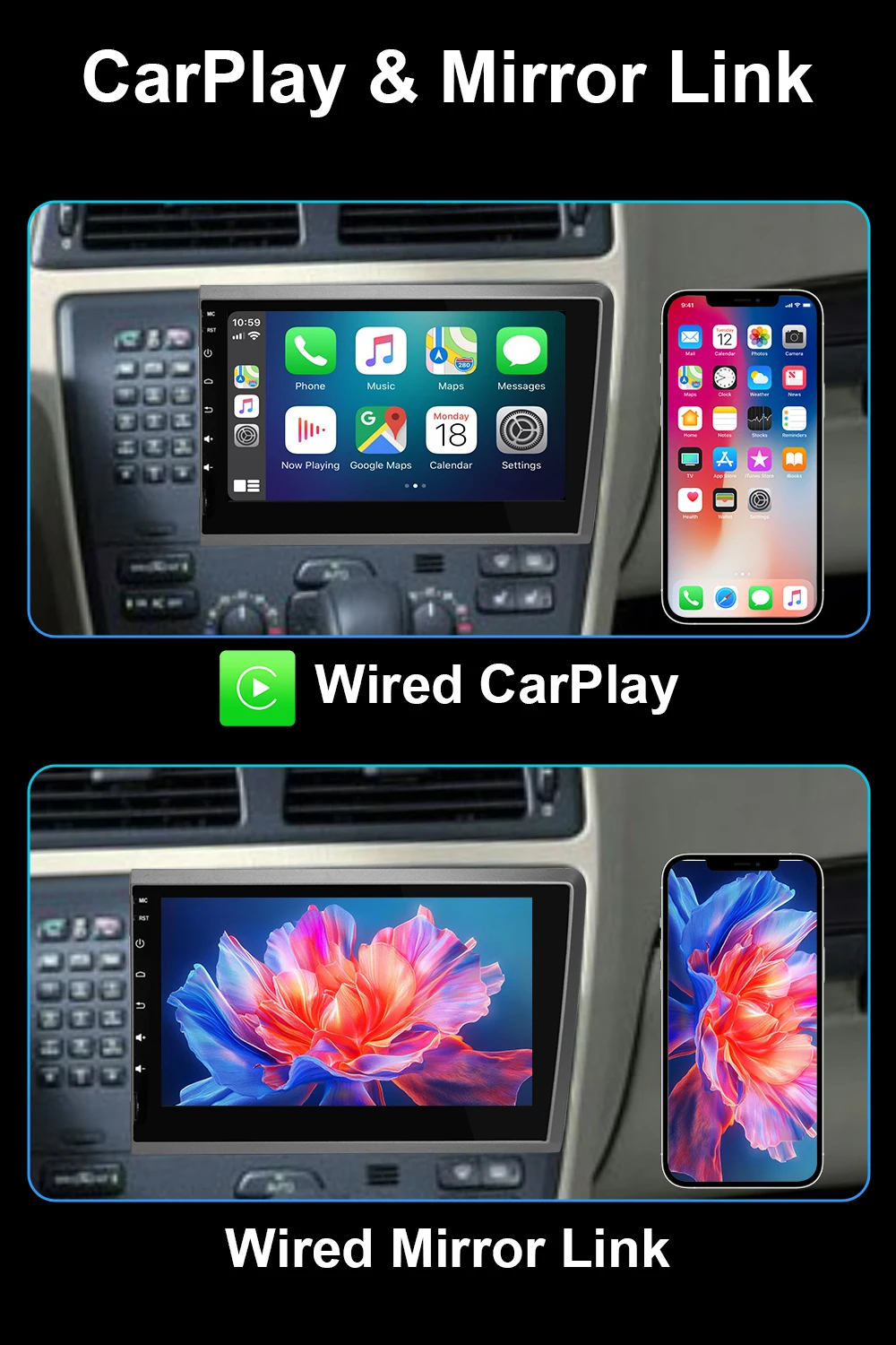 Android Car Radio DVD Player For VOLVO S60 V70 XC70 2000-2004 Touch Screen Car G