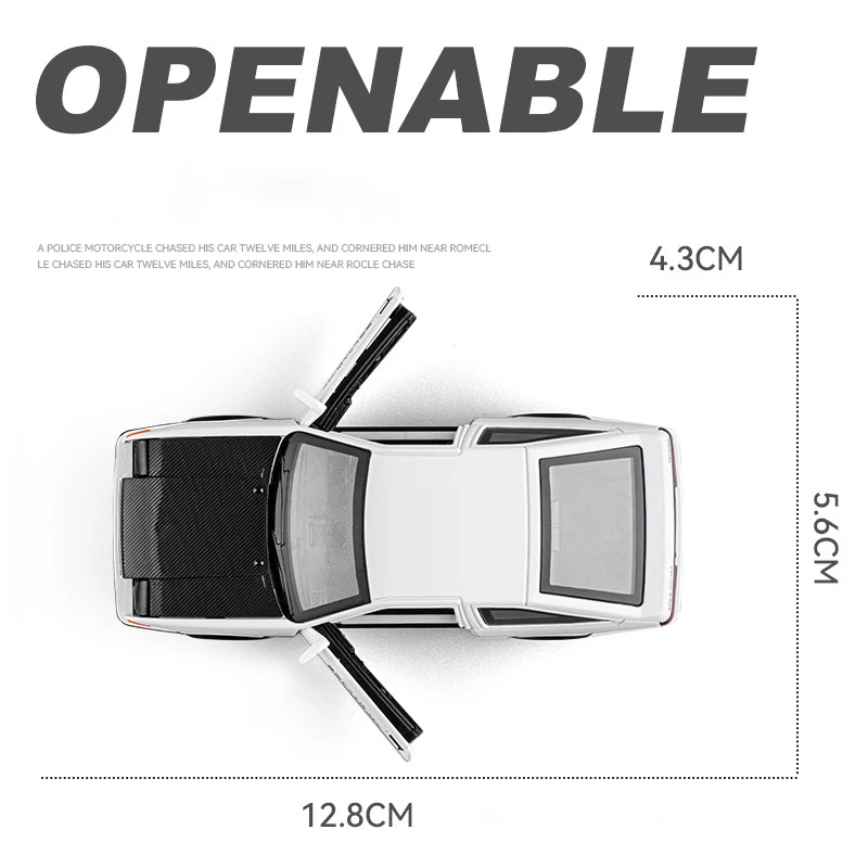 New 1:36 Initial D AE86 Alloy Car Diecasts & Toy Vehicles Metal Toy Car Model Sound and light Collection Kids Toy 3
