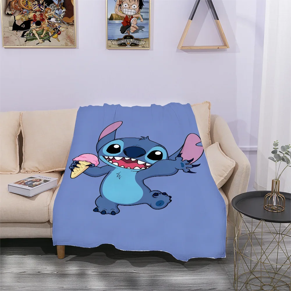 Stitch Roboca Poly Black Pink Plaid 200 X220 Microfiber Blanket Sofa Custom Cobija Original Corinthians Shirt Curious George 2