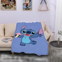 Stitch Roboca Poly Black Pink Plaid 200 X220 Microfiber Blanket Sofa Custom Cobija Original Corinthians Shirt Curious George 2