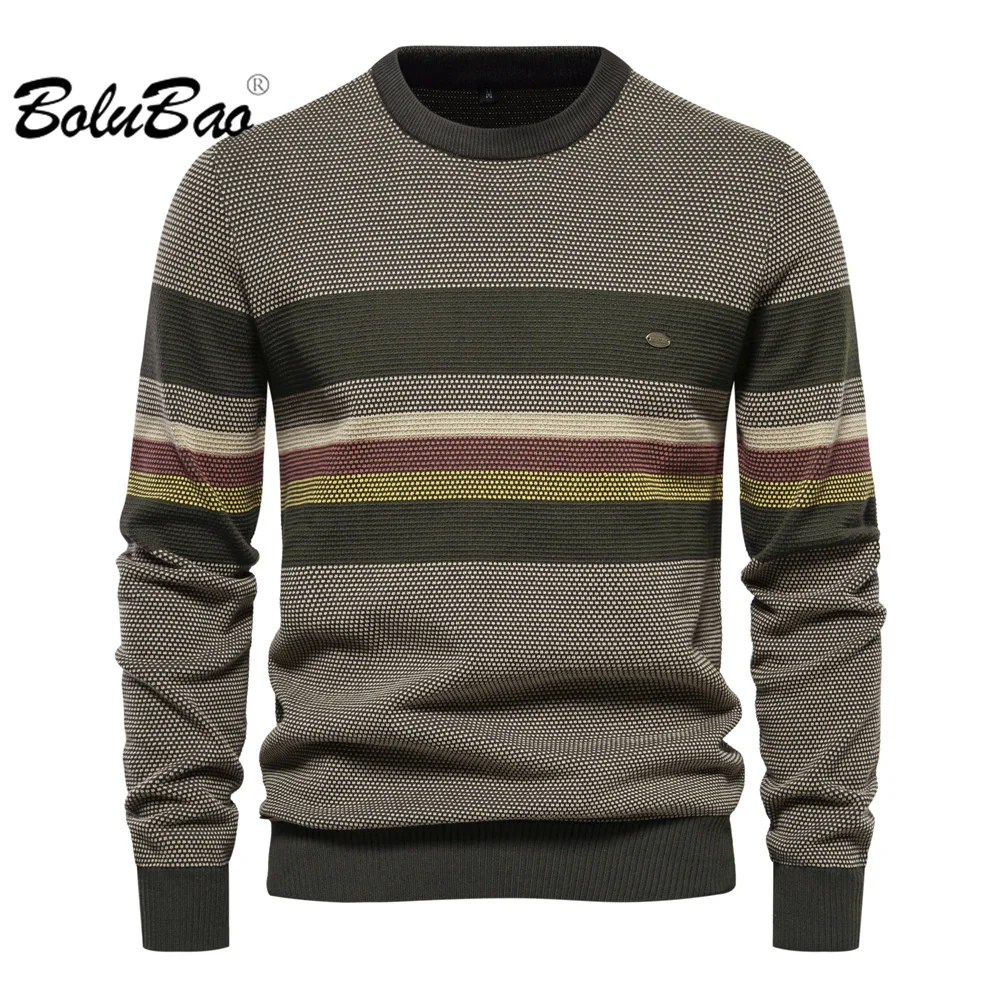 

BOLUBAO 2023 Outdoor Casual Sweater For Men Pure Cotton Slim Lamb Wool Fashion Top High Quality Design Casual Sweater For Men
