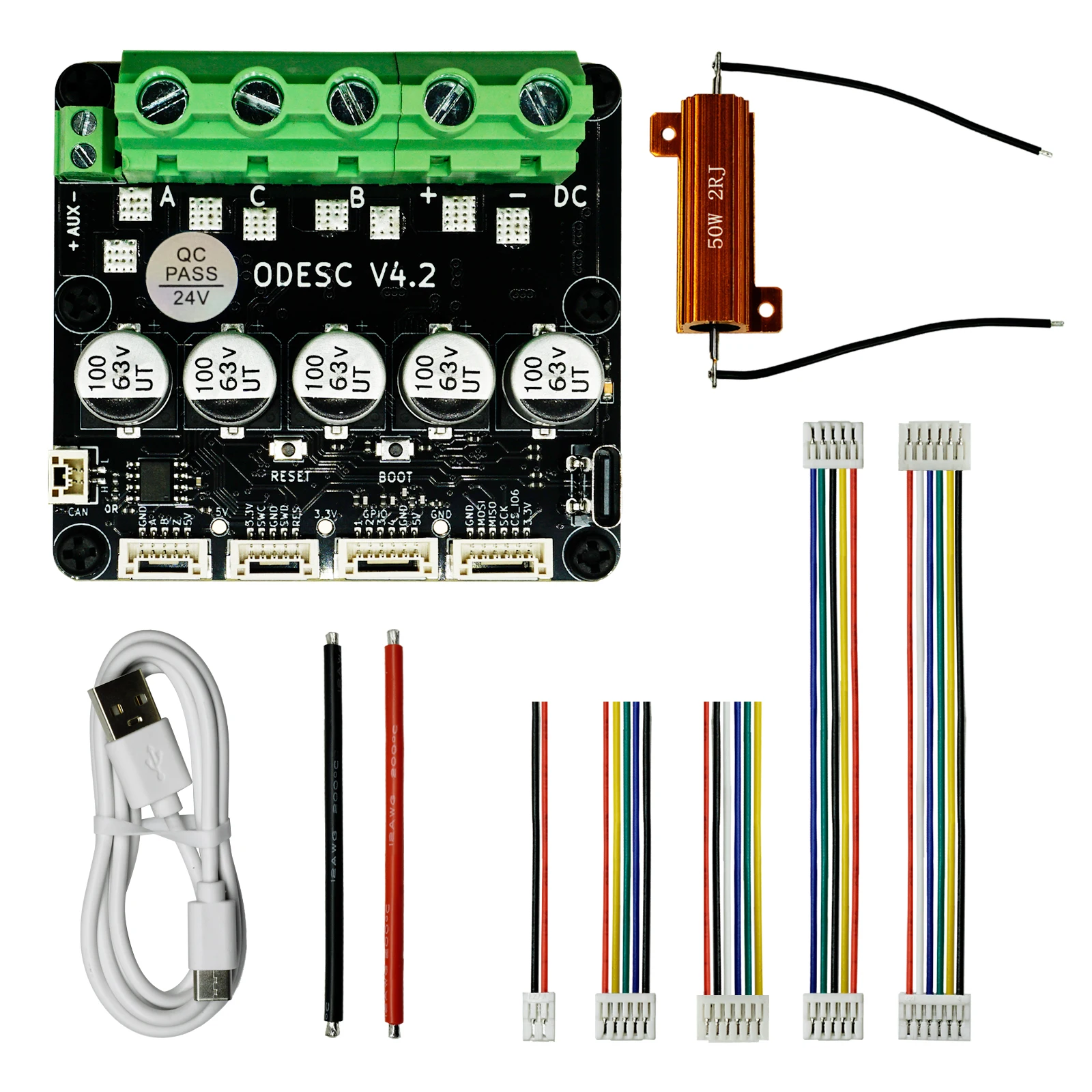 odesc-controlador-de-servomotor-sin-escobillas-v42-de-un-solo-accionamiento-24v-56v-esc-de-alta-corriente-y-alta-precision-basado-en-actualizacion-odrive36