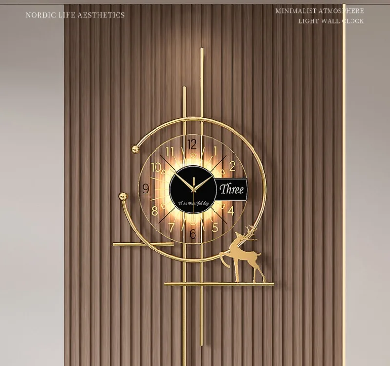 Description Picture 2 of itemModern Wall Clock Noiseless Living Room Bedroom Wall Clocks Luxury Design Large Size Clocks Nordic Minimalist Home Decoration