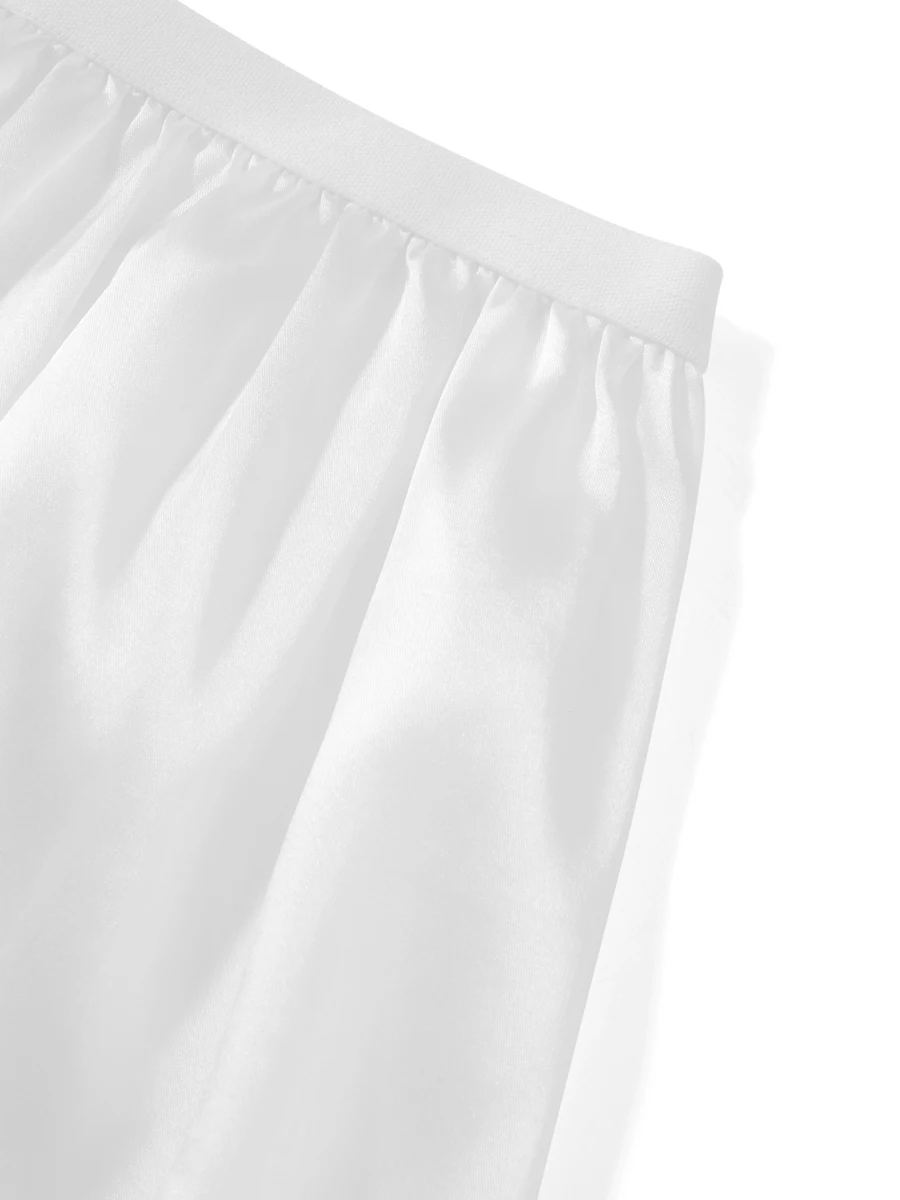 

Женские полукомбинации с эластичным поясом, однотонная атласная облегающая Нижняя юбка с кружевной отделкой, юбка-удлинитель для платьев