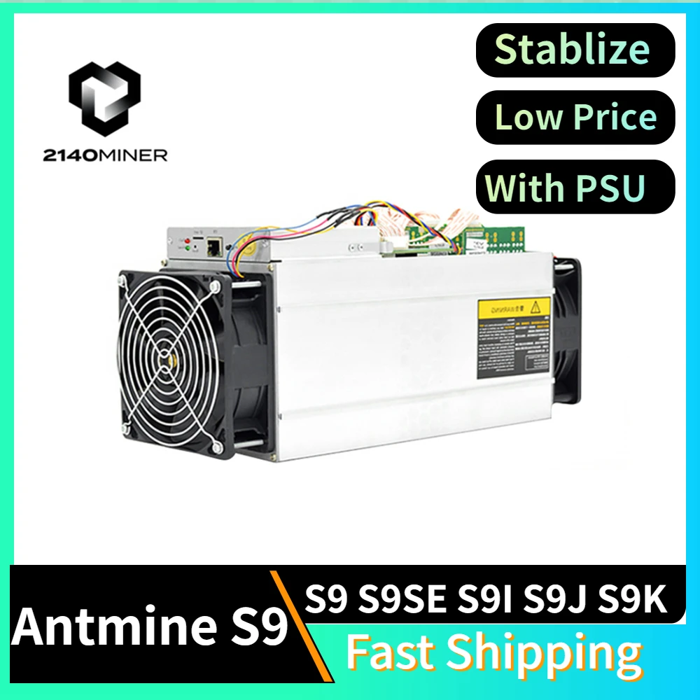 Bitmain Antminer S9 13.5/14T 98J/TH 1370W with Power Supply Acis Miner S9  Used Free Shipping PK S9K 13.5T 14T S9J 14.5T S9SE 16T - AliExpress