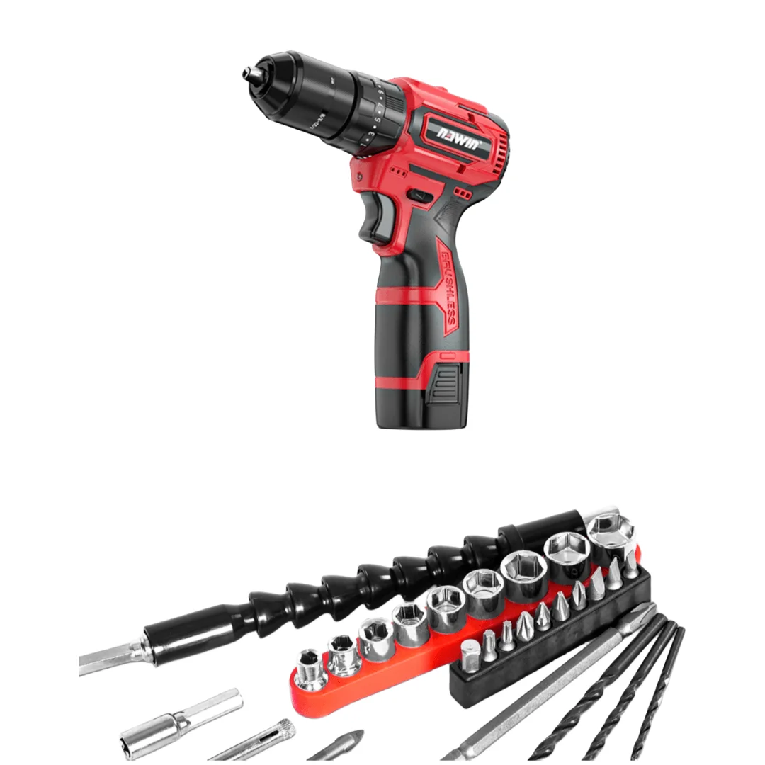 

Nanwei three function home use multifunction lithium battery cordless drill bit drilling machine