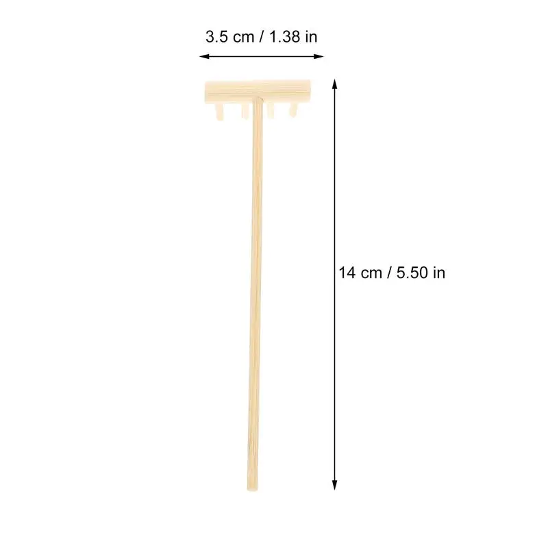 8Pcs Mini Meditation Sand Zen Garden Tabletop Garden Sandbox Tools Kit Mini Bamboo Rake Meditation Feng Shui Decor Desktop farming rake