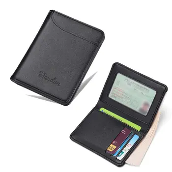 1Pc nuovo portafoglio morbido super sottile in pelle PU mini portafoglio porta carte di credito porta carte portafoglio da uomo sottile piccolo portafogli in pelle corta