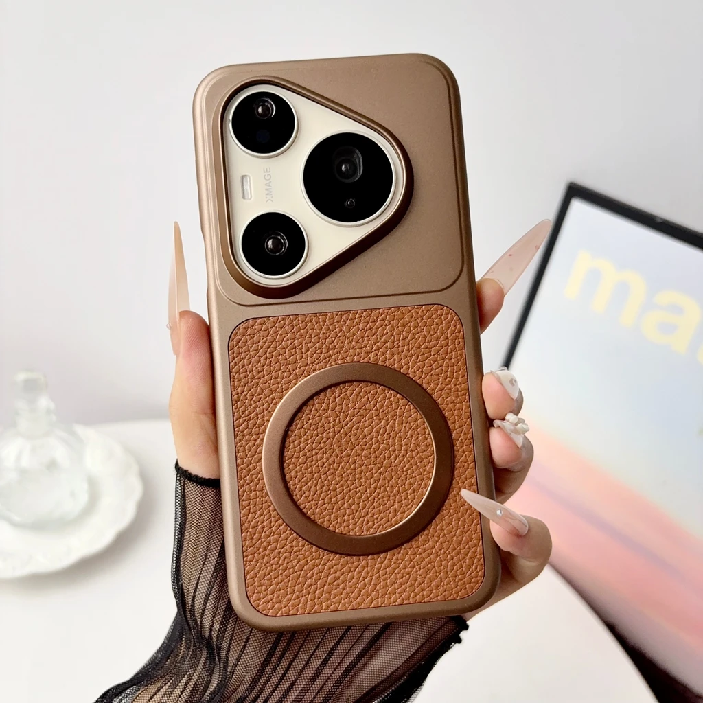 Elegant Lychee Texture Shockproof Phone Case - 6 Color Options