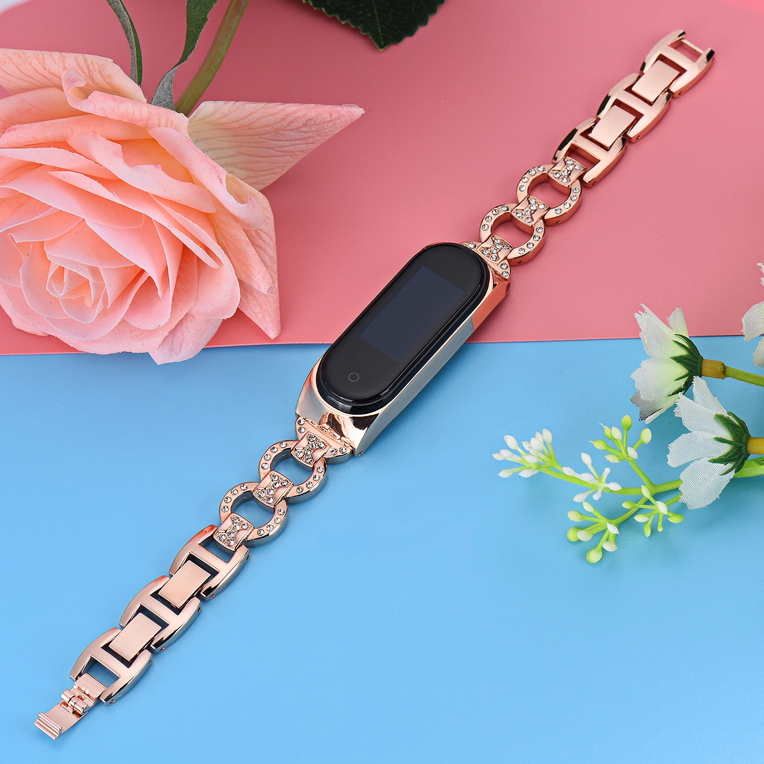 Metal Diamond Strap For Xiao Mi Band 7 6 5 4 3 Stainless Steel  Wristband For Miband 7 smart bracelet wristband Miband 6 Correa