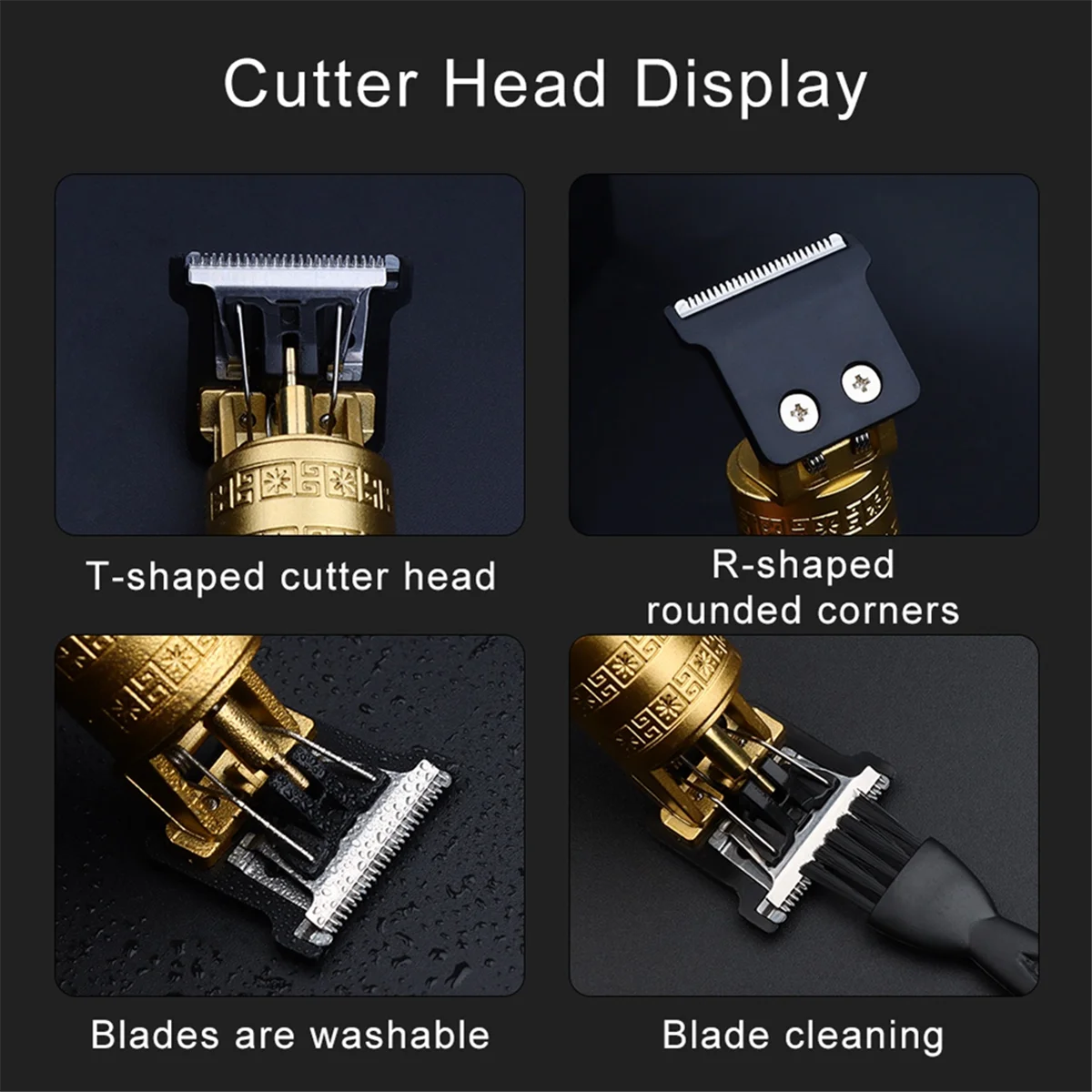 Haircut Razor for Men Recharge Shaver Adult Electric Vintage Clipper Razor Home USB Charging Barber Shop B 6