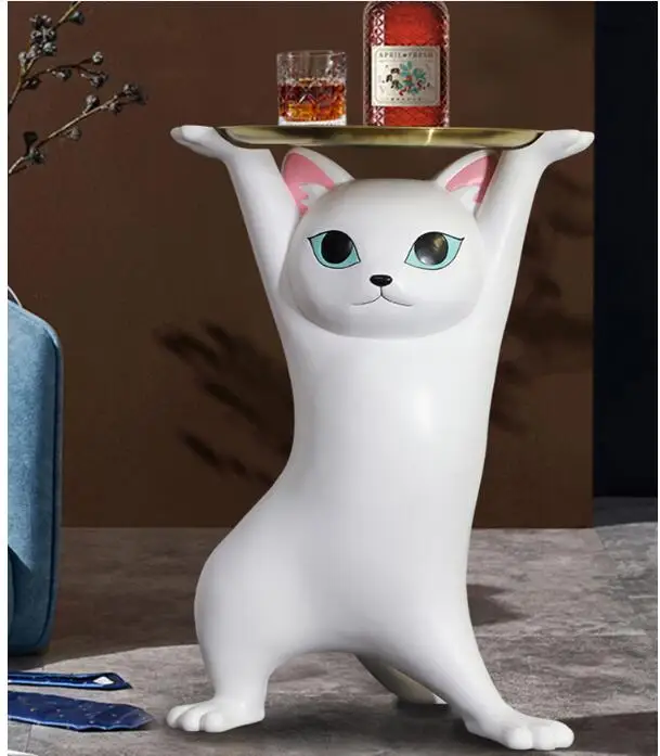 

Zhaocai cat living room move opening wedding wedding gift large floor tray decorations