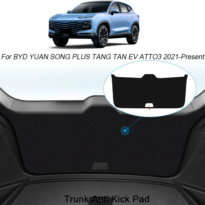 

Автомобильный коврик для из искусственной кожи BYD YUAN SONG PLUS TANG EV ATTO 3 2021-2025 антиударная подушка для багажника Пылезащитная наклейка для багажника