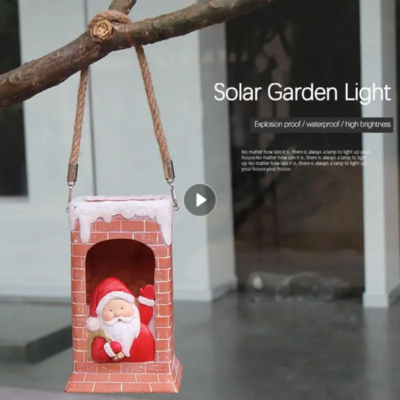 

Solar LED Light Creative Santa Chimney Chandelier For Outdoor Garden Landscape Lamp Holiday Lighting Christmas Decoration