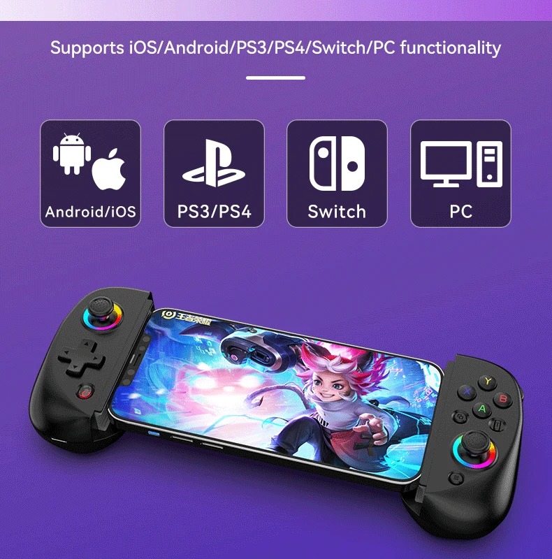 AIBOWEY RGB Ʈ ޴  е, ȵ̵ iOS PS3 PS4 ġ PC, ͺ, 6  ̷,  , D8  Ʈѷ