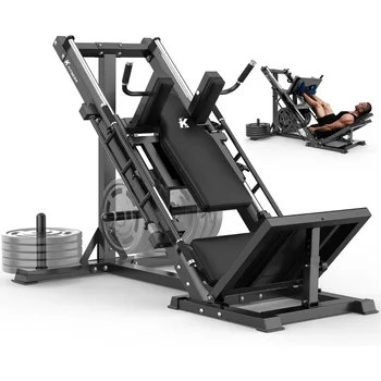 Leg Press Hack Squat Machine, Professional Adjustable Leg Press Machine with Linear Bearing for Home Gym, 1