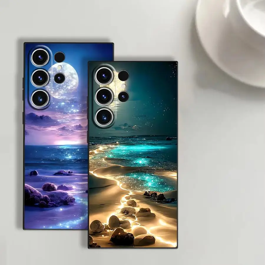 Blue Moon Ocean Design Phone Cover Case