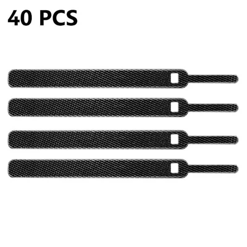 USB 케이블 와인더 정리함 홈 하네스 마감 고정 케이블, 컴퓨터 전원 와이어 타이 케이블 관리 이어폰, 10 개, 20 개, 40 개, 80 개