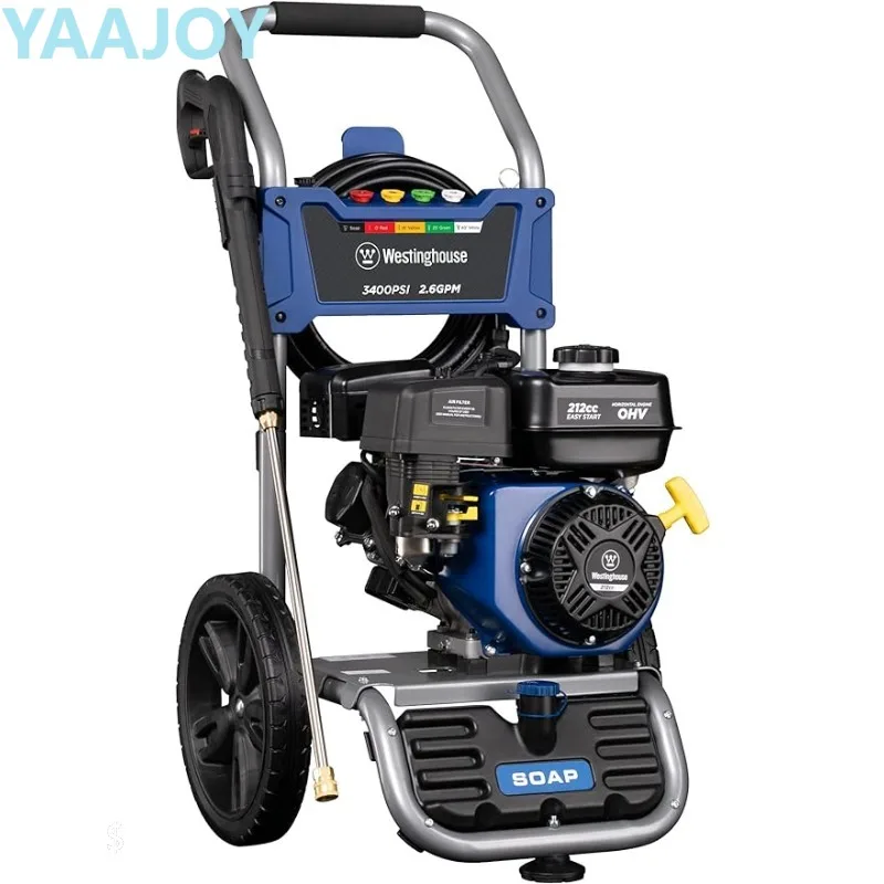 

Westinghouse WPX3400 Gas Pressure Washer, 3400 PSI and 2.6 Max GPM, Onboard Soap Tank