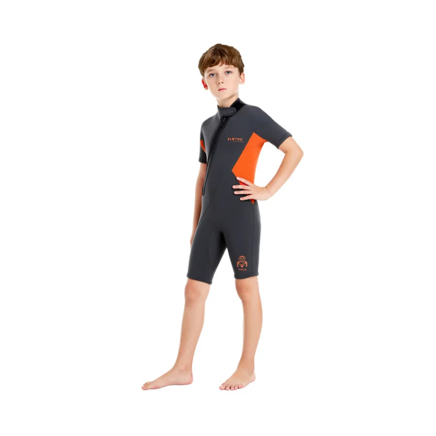 Kids Surfing Wetsuit 1.5-2mm Neoprene Shorty Diving Suit For Boys Scuba Thermal Swimwear Girls Thick Swimsuit Children Beachwear