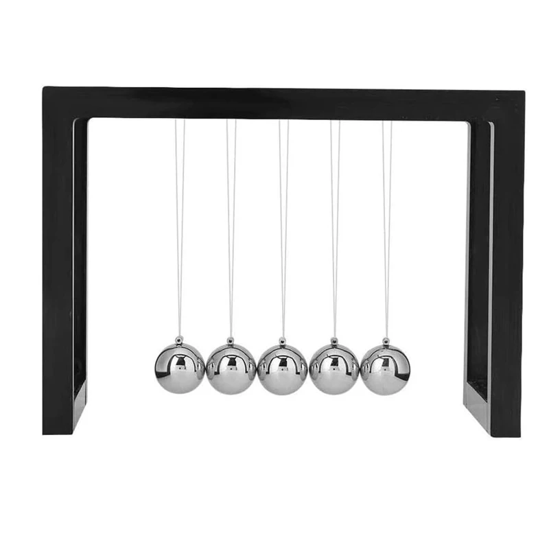 Newtons Pendulum Cradle Balance Steel Balls Physics Science Kinetic Toys Desk Office Fidget For Anxiety Decompression Gifts