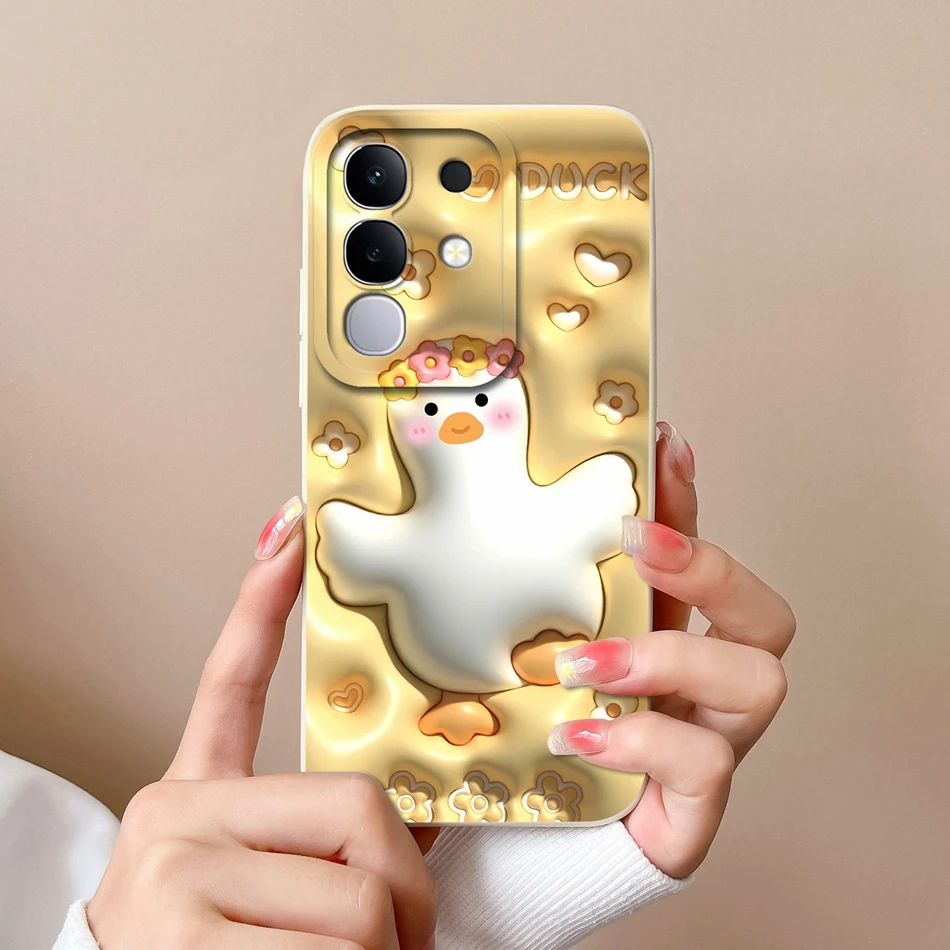Cute Design Soft Liquid Silicone Shockproof Bumper Phone Case - Full Protection Cover