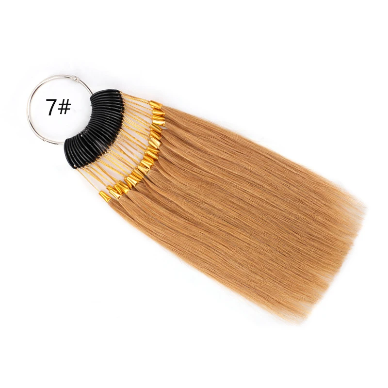 Human Hair Color Rings Swatch For Human Hair Extensions Salon Tools 30pcs/Set 20cm Dying Sample Chart Ring