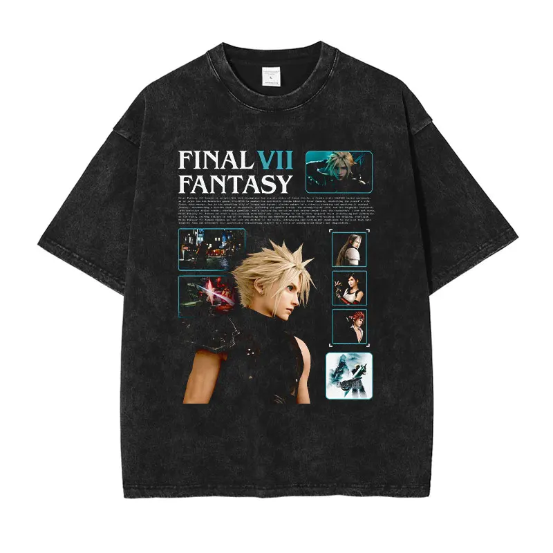 Cloud Strife T Shirt Hip Hop PC Game Final Fantasy Vii