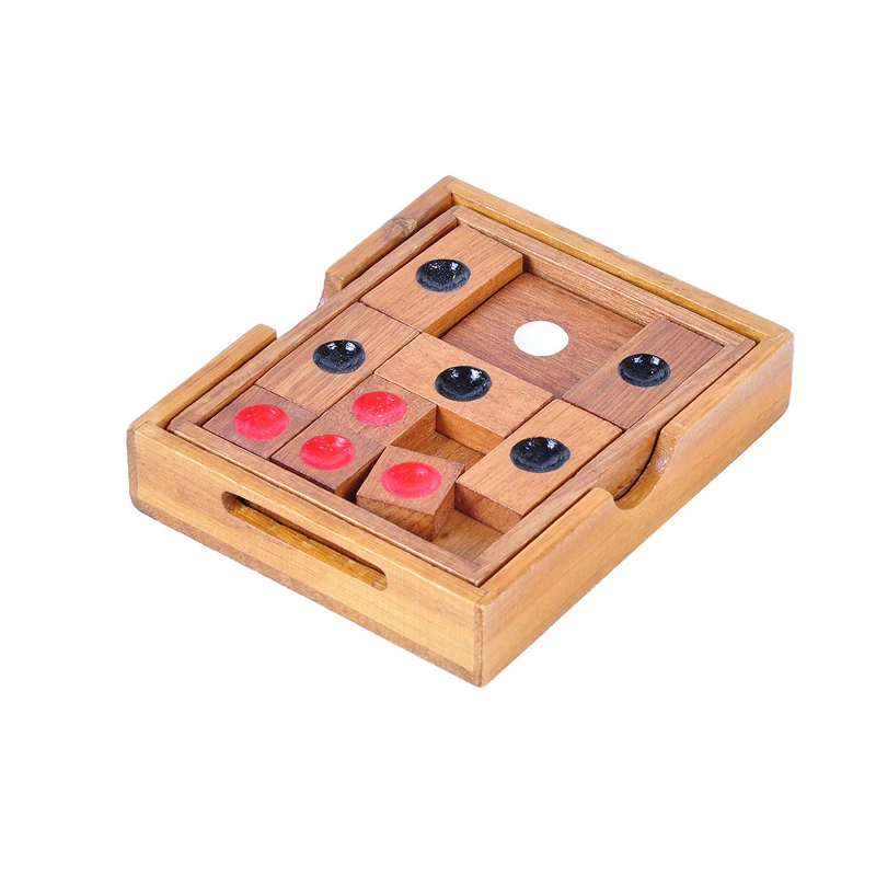 Wooden Sliding Block Puzzle Huarong Road Brain Teaser Logical Thinking Games For Kids And Adults Juegos De Mesa Divertidos 6