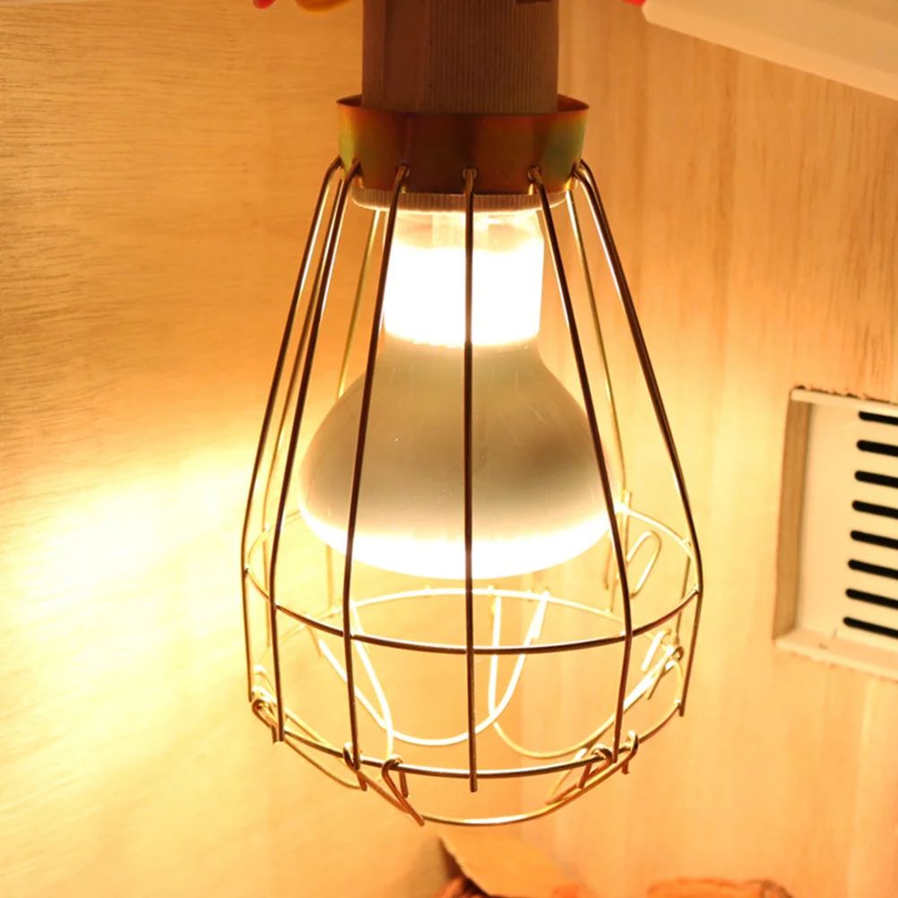 Vintage Iron Reptile Pet Heat Lamp Cover Lamp Shade Cover Anti Scald Heating Light Bulb Safety Mesh Guard Cage 4