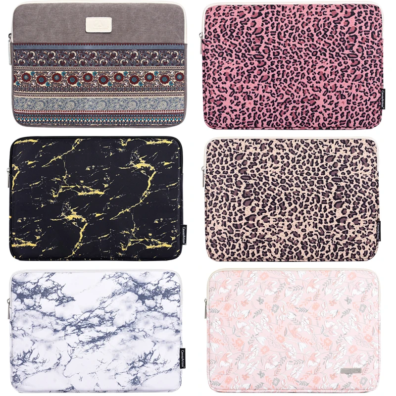 Mala para Laptop de Mármore Leopardo para Homens e Mulheres 11 13.6 14 15 16 17 Macbook Dell Tablet Bolsas de Computador Manga 2023