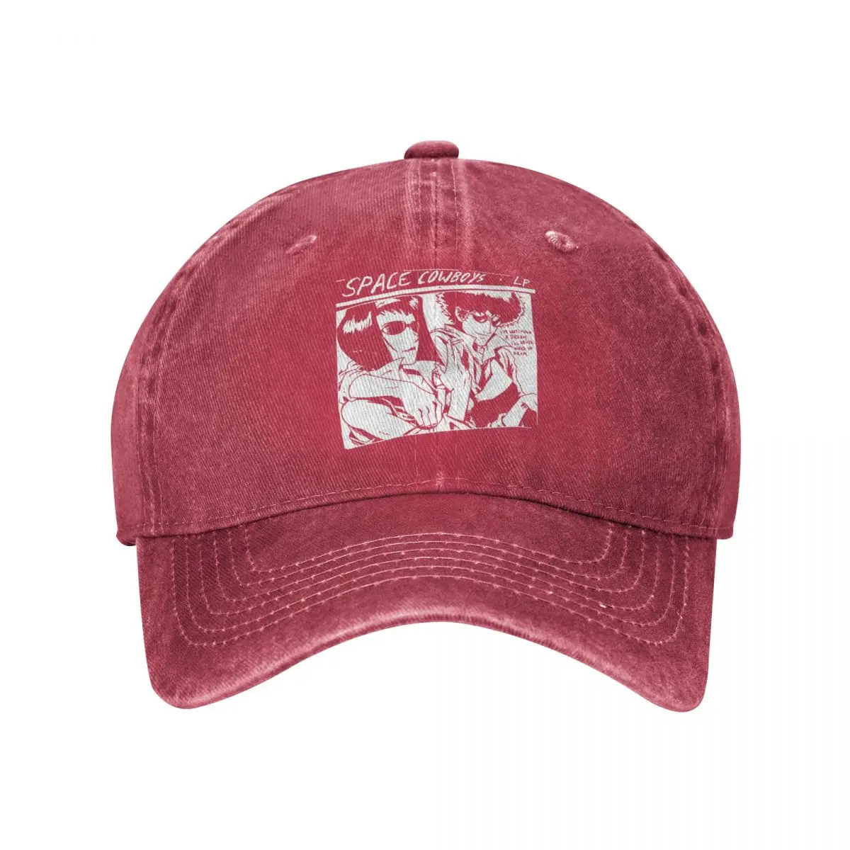 thumbnail image 1 of Gorra de béisbol de mezclilla lavada Faye de Spike Spiegel con el álbum Sonic Cowboys Cowboy Bebop Sonic Youth, 1 of 5